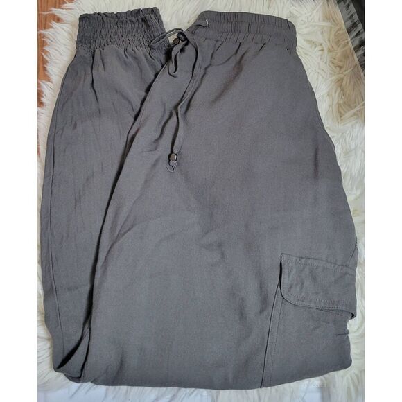Lascana Cargo Jogger Pants Green Khaki Sz 16 - Picture 6 of 8